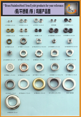 Iron eyelet with different material